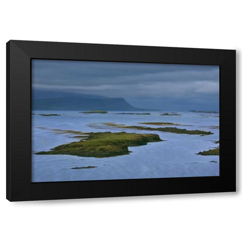 Iceland Hvammsfjordhur Fjord on the coast Black Modern Wood Framed Art Print by Grall, Don