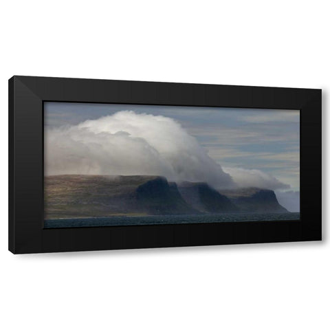 Iceland, Patreksfjordur A spectacular cloud bank Black Modern Wood Framed Art Print with Double Matting by Grall, Don