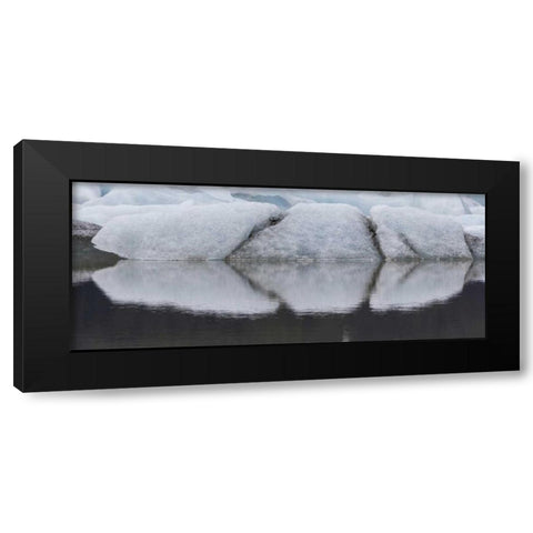Iceland Fjallsjokull Glacier reflects in water Black Modern Wood Framed Art Print by Young, Bill