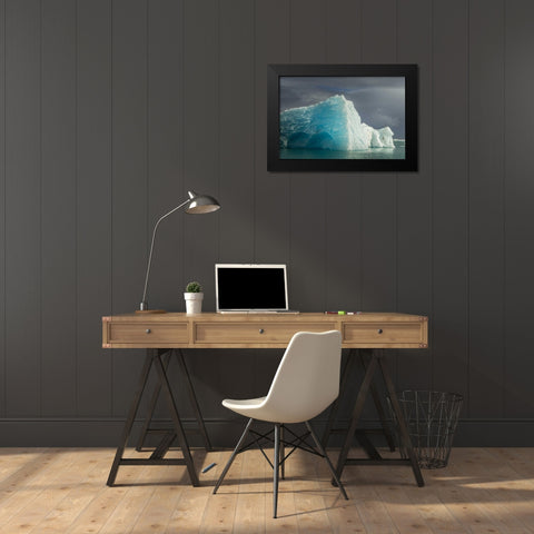 Iceland, Jokusarlon Blue iceberg Black Modern Wood Framed Art Print by Illg, Cathy and Gordon
