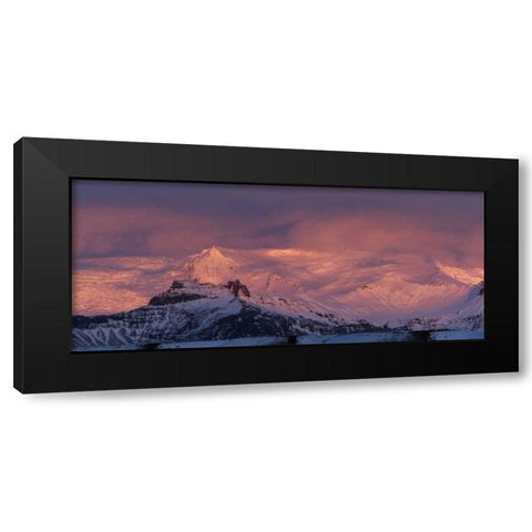 Iceland Landscape of glacier at sunset Black Modern Wood Framed Art Print by Young, Bill