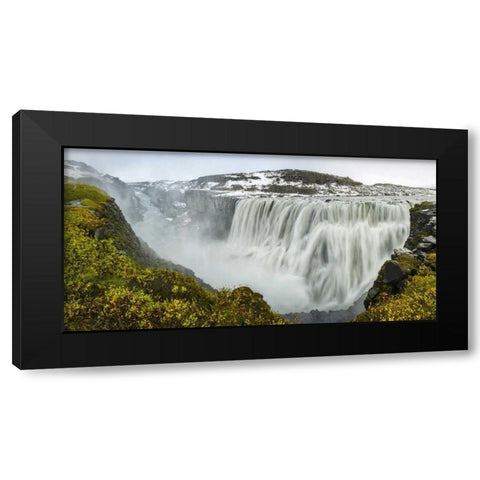 Iceland, Dettifoss Scenic of waterfall Black Modern Wood Framed Art Print with Double Matting by Kirkland, Dennis