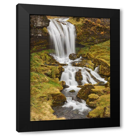 Sheep Falls-Iceland Black Modern Wood Framed Art Print by Ford, John