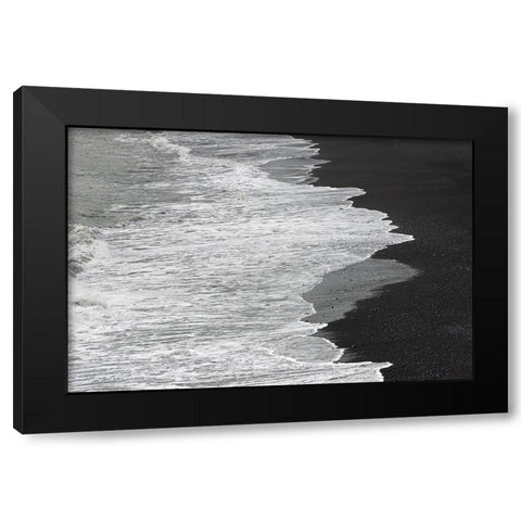 Beach at Dyrholaey-Vik-Iceland Black Modern Wood Framed Art Print by Su, Keren