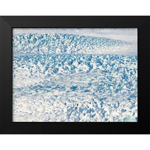 Glacier Fjallsjoekull in Vatnajokull National Park during winter Iceland Black Modern Wood Framed Art Print by Zwick, Martin