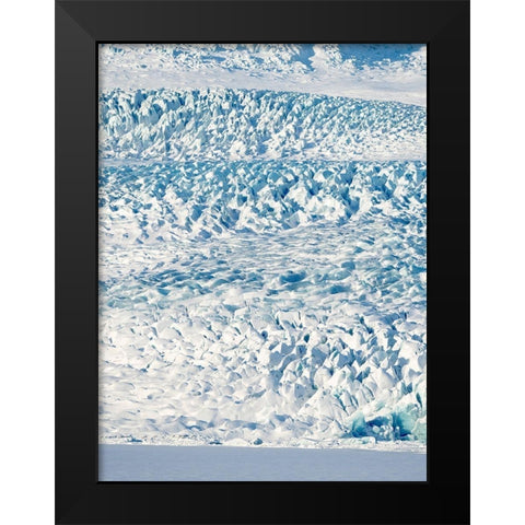 Glacier Fjallsjoekull in Vatnajokull National Park during winter Iceland Black Modern Wood Framed Art Print by Zwick, Martin