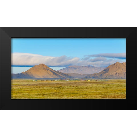 Modrudalur- the highest inhabited farm in Iceland. Black Modern Wood Framed Art Print by Zwick, Martin