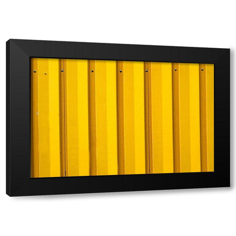 Iceland-houses in Iceland made from corrugated metal because much of the heat is geothermal Black Modern Wood Framed Art Print by Perry, William