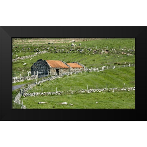Ireland, Barnabaun Point Irish countryside Black Modern Wood Framed Art Print by Kaveney, Wendy