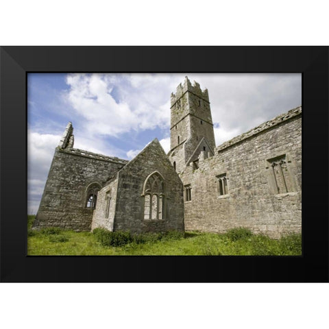 Ireland, Galway Monastery Ross Errilly Friary Black Modern Wood Framed Art Print by Kaveney, Wendy
