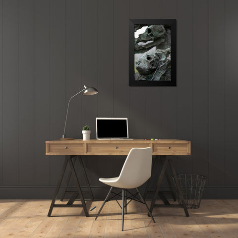 Ireland, Murrisk Sculptured metal skeletons Black Modern Wood Framed Art Print by Kaveney, Wendy