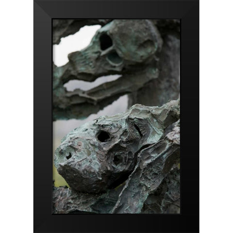 Ireland, Murrisk Sculptured metal skeletons Black Modern Wood Framed Art Print by Kaveney, Wendy