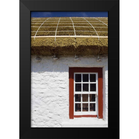 Ireland Replica of a thatched-roof cottage Black Modern Wood Framed Art Print by Kaveney, Wendy