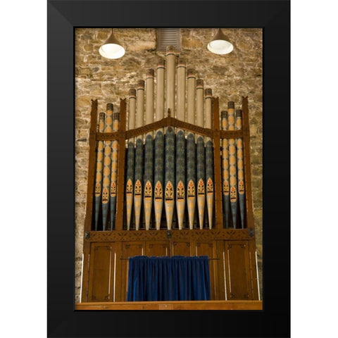 Ireland, Drumcliffe Pipe organ in a church Black Modern Wood Framed Art Print by Kaveney, Wendy