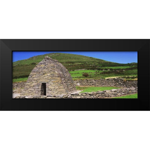 Ireland, Co Kerry Gallarus Oratory church Black Modern Wood Framed Art Print by Flaherty, Dennis