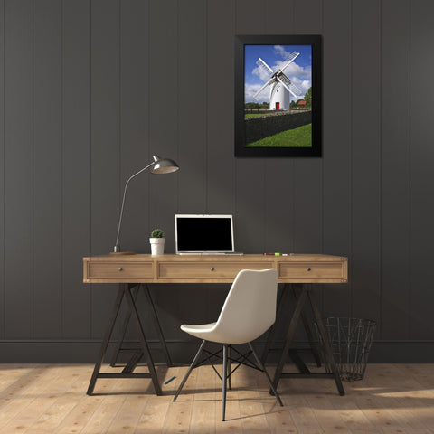 Ireland, Elphin The Elphin windmill Black Modern Wood Framed Art Print by Flaherty, Dennis