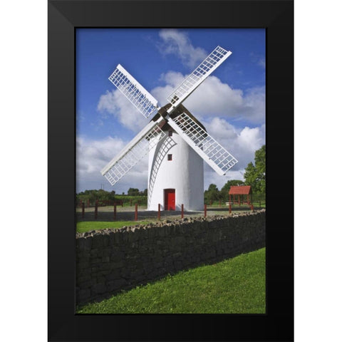 Ireland, Elphin The Elphin windmill Black Modern Wood Framed Art Print by Flaherty, Dennis