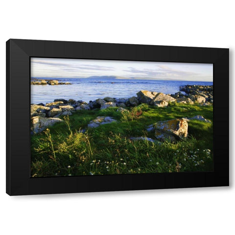 Ireland, Galway Bay Bay in late afternoon light Black Modern Wood Framed Art Print with Double Matting by Flaherty, Dennis