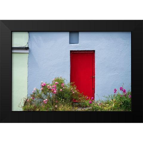 Europe-Ireland-Eyeries-Exterior of weathered house Black Modern Wood Framed Art Print by Jaynes Gallery