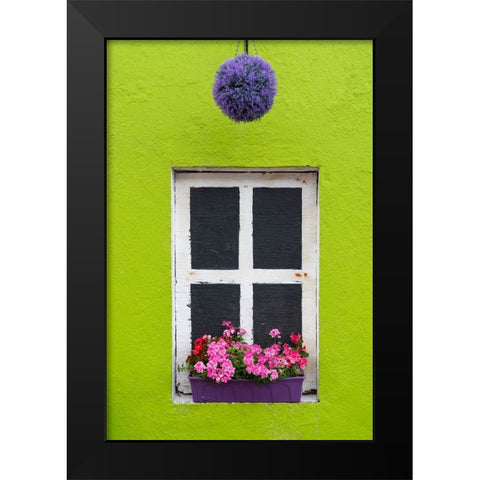 Europe-Ireland-Eyeries-Exterior of weathered house Black Modern Wood Framed Art Print by Jaynes Gallery