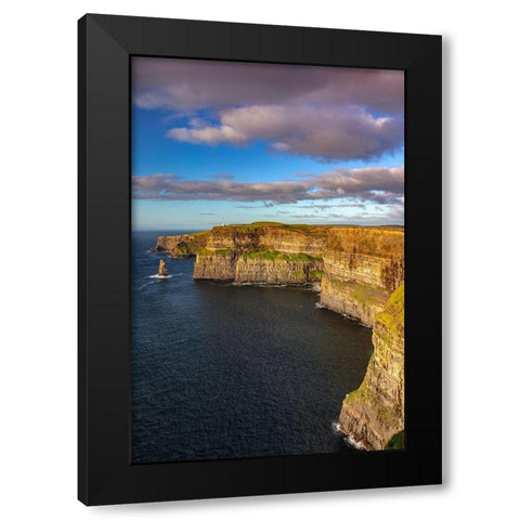 Cliffs of Moher in County Clare-Ireland Black Modern Wood Framed Art Print with Double Matting by Haney, Chuck