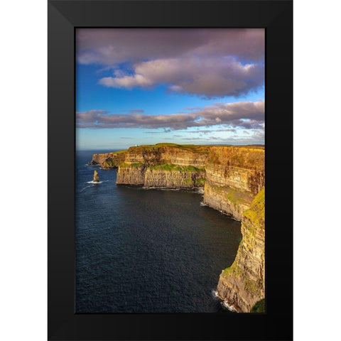 Cliffs of Moher in County Clare-Ireland Black Modern Wood Framed Art Print by Haney, Chuck