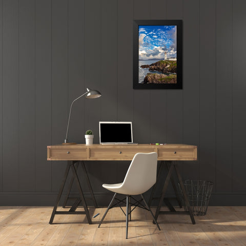 Fanad Head Lighthouse in County Donegal-Ireland Black Modern Wood Framed Art Print by Haney, Chuck