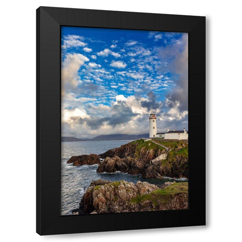 Fanad Head Lighthouse in County Donegal-Ireland Black Modern Wood Framed Art Print by Haney, Chuck