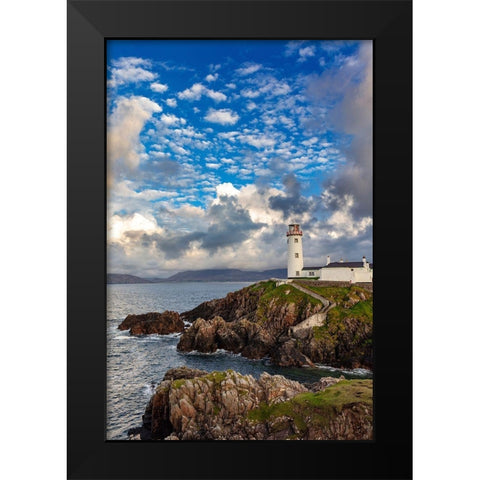 Fanad Head Lighthouse in County Donegal-Ireland Black Modern Wood Framed Art Print by Haney, Chuck