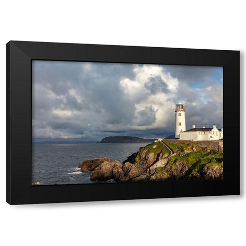 Fanad Head Lighthouse in County Donegal-Ireland Black Modern Wood Framed Art Print by Haney, Chuck
