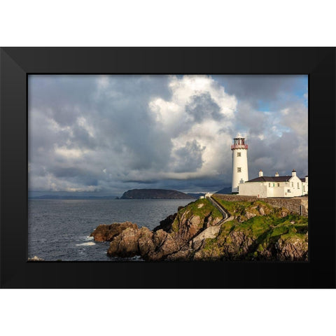 Fanad Head Lighthouse in County Donegal-Ireland Black Modern Wood Framed Art Print by Haney, Chuck