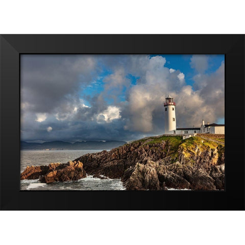 Fanad Head Lighthouse in County Donegal-Ireland Black Modern Wood Framed Art Print by Haney, Chuck