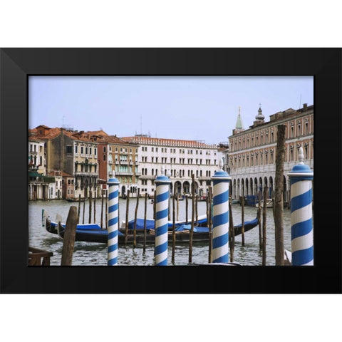 Italy, Venice Grand Canal and buildings Black Modern Wood Framed Art Print by Flaherty, Dennis