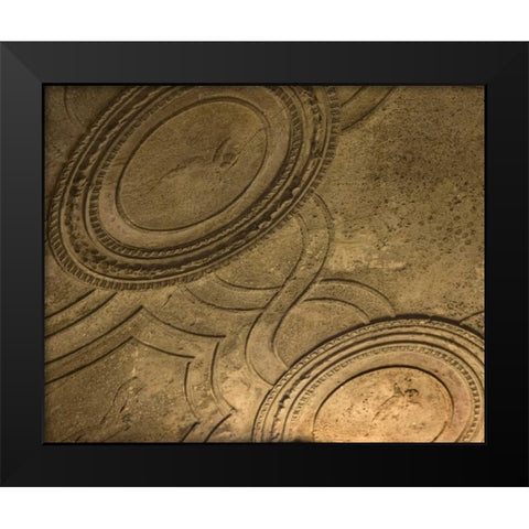 Italy, Pompeii Ceiling of the Stabian Baths Black Modern Wood Framed Art Print by Kaveney, Wendy