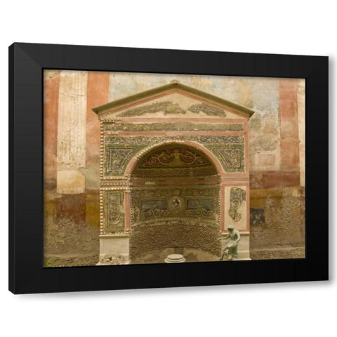 Italy, Campania, Pompeii Mosaic of shells Black Modern Wood Framed Art Print by Kaveney, Wendy