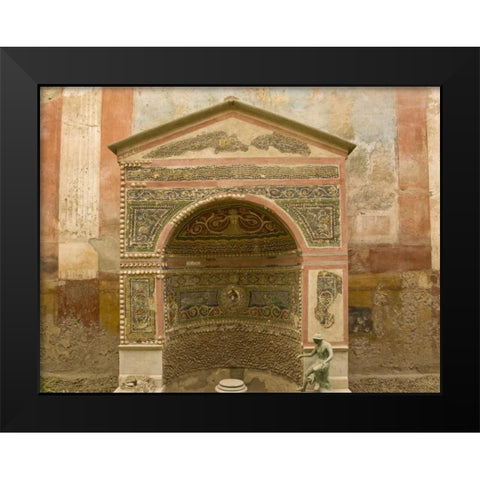 Italy, Campania, Pompeii Mosaic of shells Black Modern Wood Framed Art Print by Kaveney, Wendy
