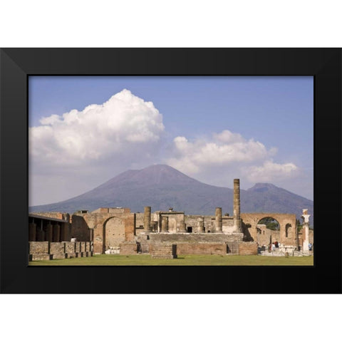 Italy, Campania, Pompeii Temple of Jupiter Black Modern Wood Framed Art Print by Kaveney, Wendy