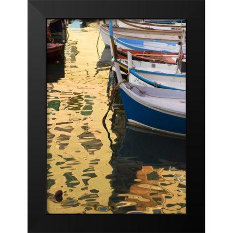 Italy, Camogli Abstract reflections on water Black Modern Wood Framed Art Print by Kaveney, Wendy