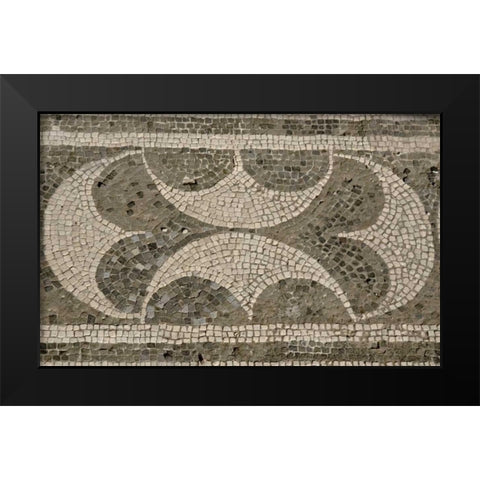 Italy, Campania, Pompeii Mosaic floor patterns Black Modern Wood Framed Art Print by Kaveney, Wendy