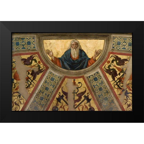 Italy, Parma Ceiling of the Parma Cathedral Black Modern Wood Framed Art Print by Kaveney, Wendy