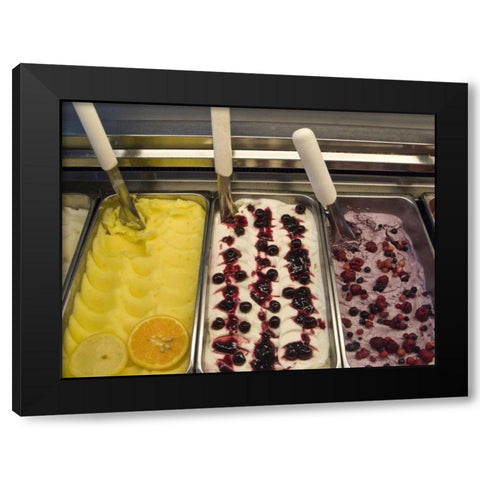 Italy, Positano Gelato or Italian ice cream Black Modern Wood Framed Art Print by Kaveney, Wendy