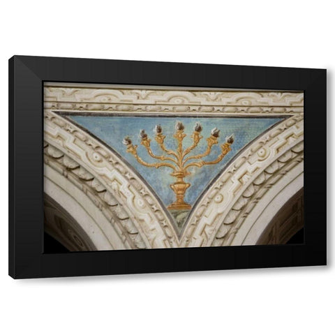 Italy, Ravenna Church of St Apollinare interior Black Modern Wood Framed Art Print by Kaveney, Wendy