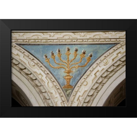 Italy, Ravenna Church of St Apollinare interior Black Modern Wood Framed Art Print by Kaveney, Wendy