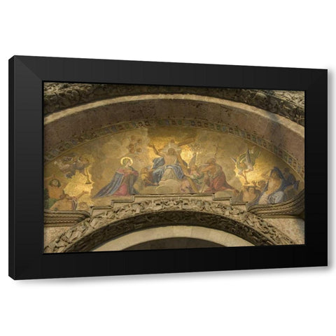 Italy, Venice, St Marks Basilica Door detail Black Modern Wood Framed Art Print with Double Matting by Young, Bill