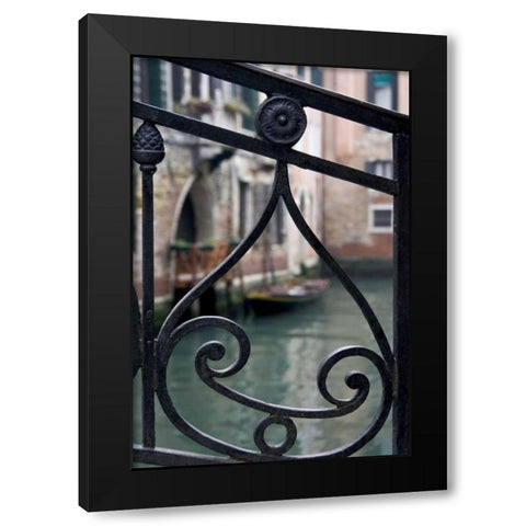 Italy, Venice Stair railing metalwork design Black Modern Wood Framed Art Print by Young, Bill