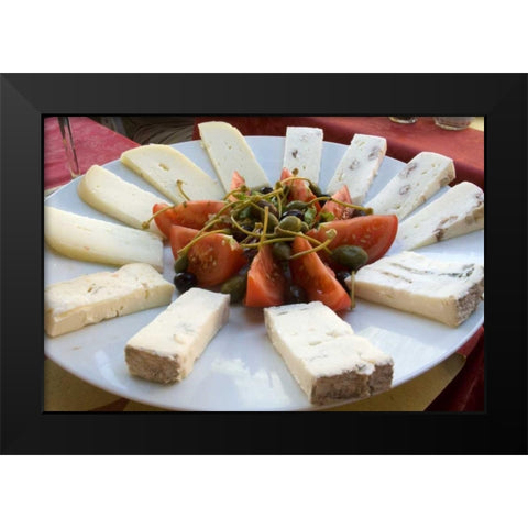 Italy, Vernazza Antipasti dish Black Modern Wood Framed Art Print by Kaveney, Wendy