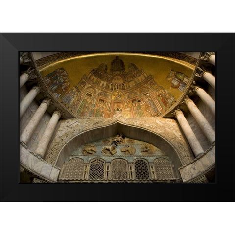 Italy, Venice Mosaic- Basilica di San Marco Black Modern Wood Framed Art Print by Kaveney, Wendy