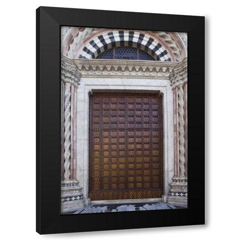 Italy, Tuscany, Siena Front door to the Duomo Black Modern Wood Framed Art Print with Double Matting by Flaherty, Dennis