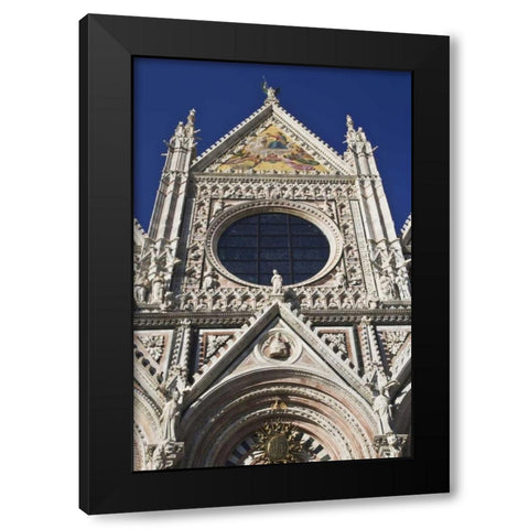 Italy, Tuscany Facade of the Duomo cathedral Black Modern Wood Framed Art Print with Double Matting by Flaherty, Dennis