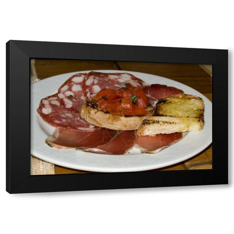 Italy, Tuscany, Sienna Antipasto appetizer Black Modern Wood Framed Art Print by Kaveney, Wendy